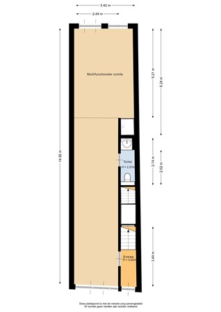 Floorplan - Voorhaven 47B, 3025 HD Rotterdam